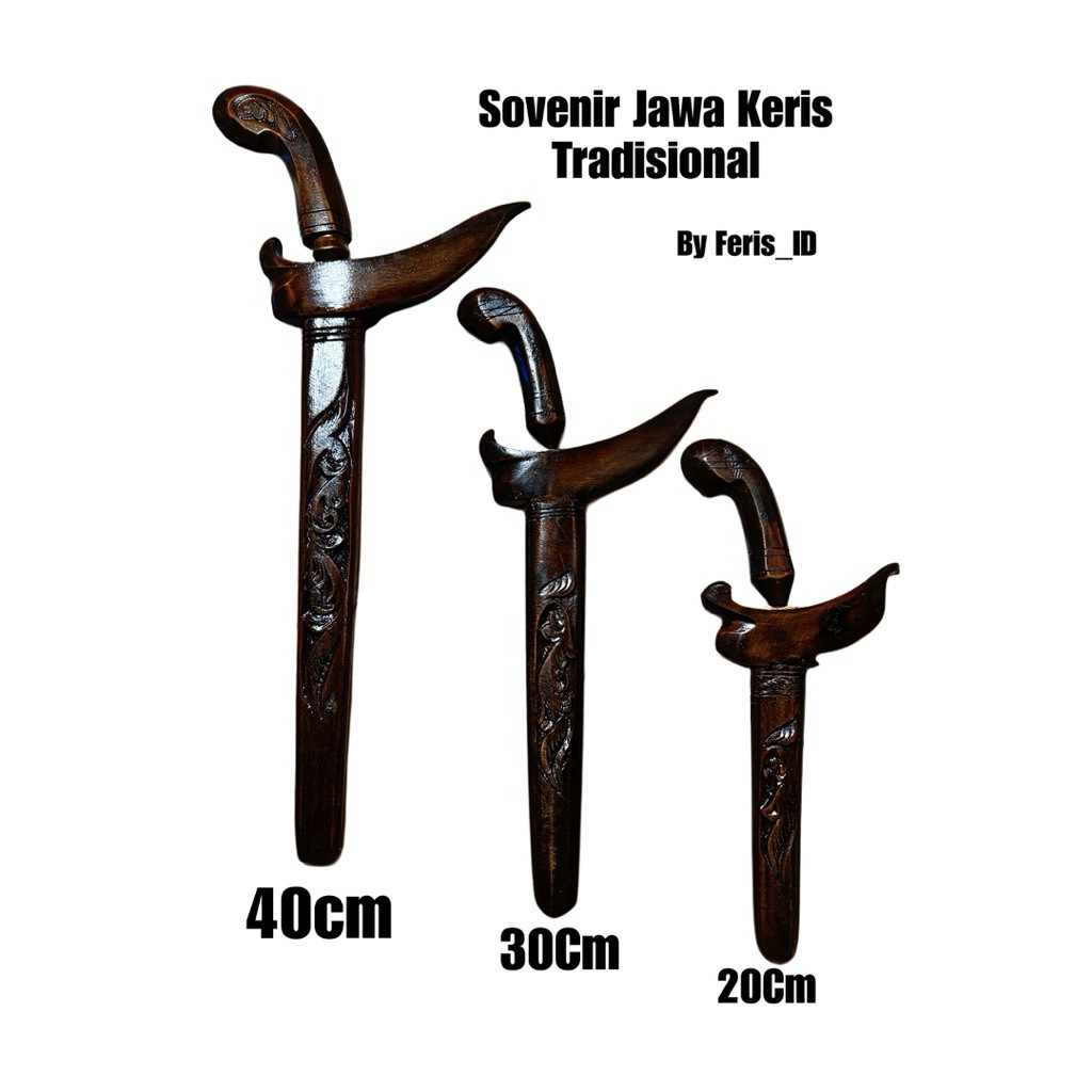 ZPS00066 Keris Kuningan Motif Lafadz Semua Uuran Model Teradisional