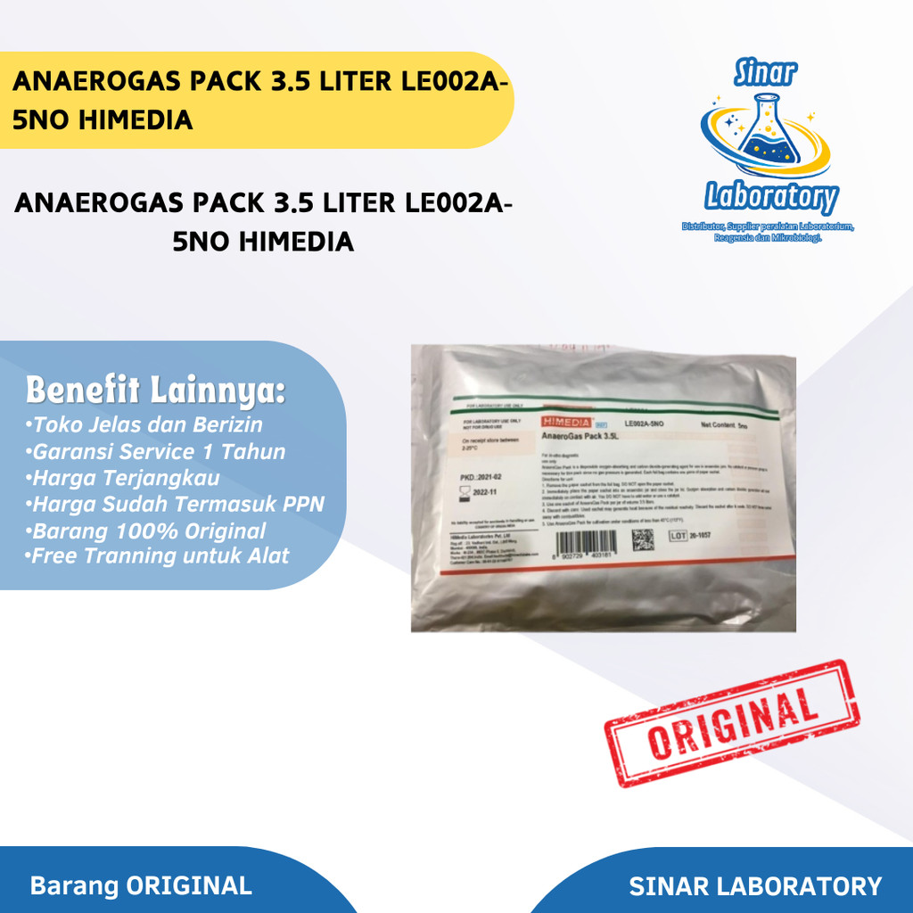 Anaerogas Pack 3.5 Liter LE002A-5NO Himedia