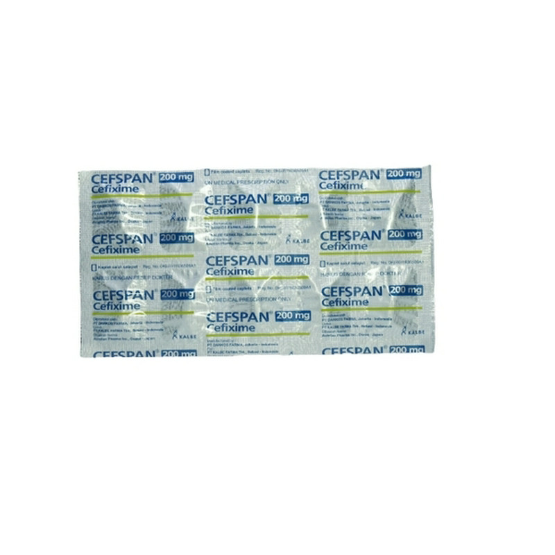 CEFSPAN 200 MG 1 STRIP @ 10 KAPLET SALUT SELAPUT