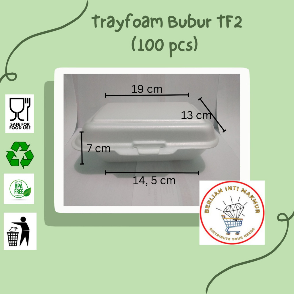 Sterofoam Bubur TF 2 100 pcs per pack