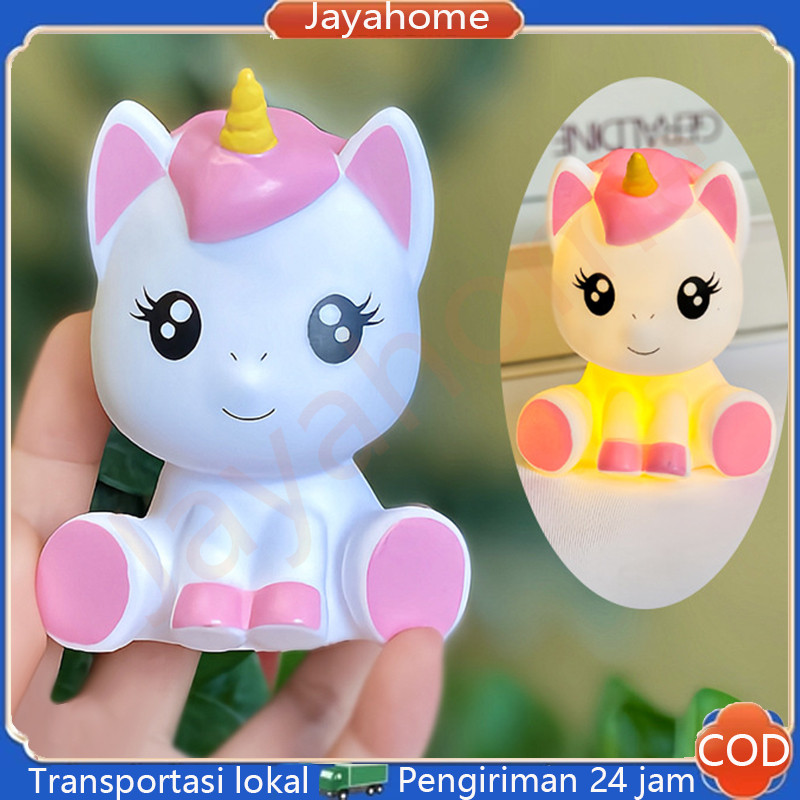 Lampu Tidur Vinyl Pony Kreatif untuk Kamar Tidur Anak Perempuan, Hiasan Tidur Boneka, Lampu Samping 