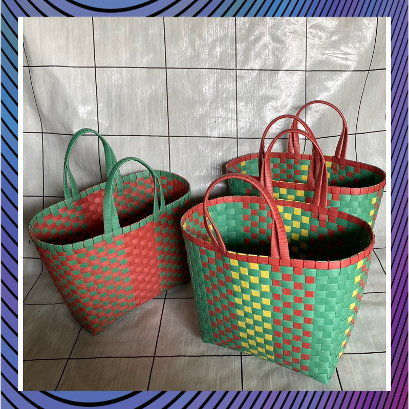 Promo Tas Belanja Anyaman #Tas Pasar #Tas Anyaman, Kaku Ukuran besar#Tas Pasar#Tas Souvenir#Shopping