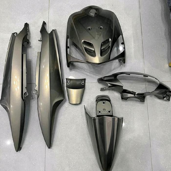 full set body alus motor yamaha mio sporty warna grey titanium - Mio sporty warna grey titanium