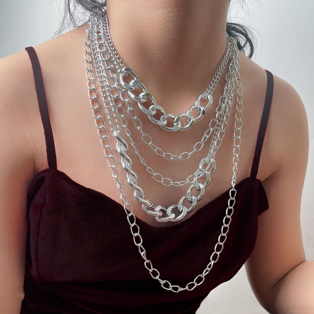 Kalung Rantai Necklace Chain Necklace Kalung Rantai Tebal Besar Pria & Wanita