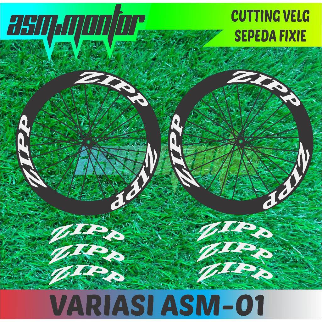 STICKER CUTTING DECAL SEPEDA FIXIE  RIMS ZIPP 700C