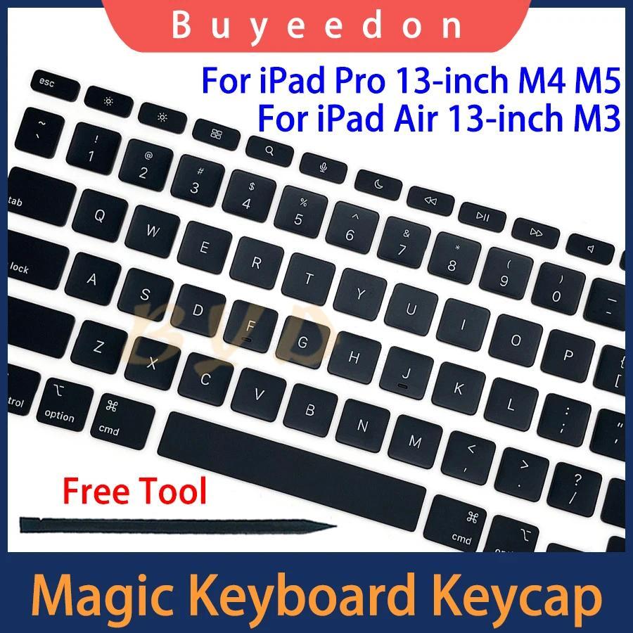 Original New A2974 A3340 Keycaps Keys Cap Black For iPad Pro 13" M4 M5 Air 13" M4 Magic Keyboard Rep