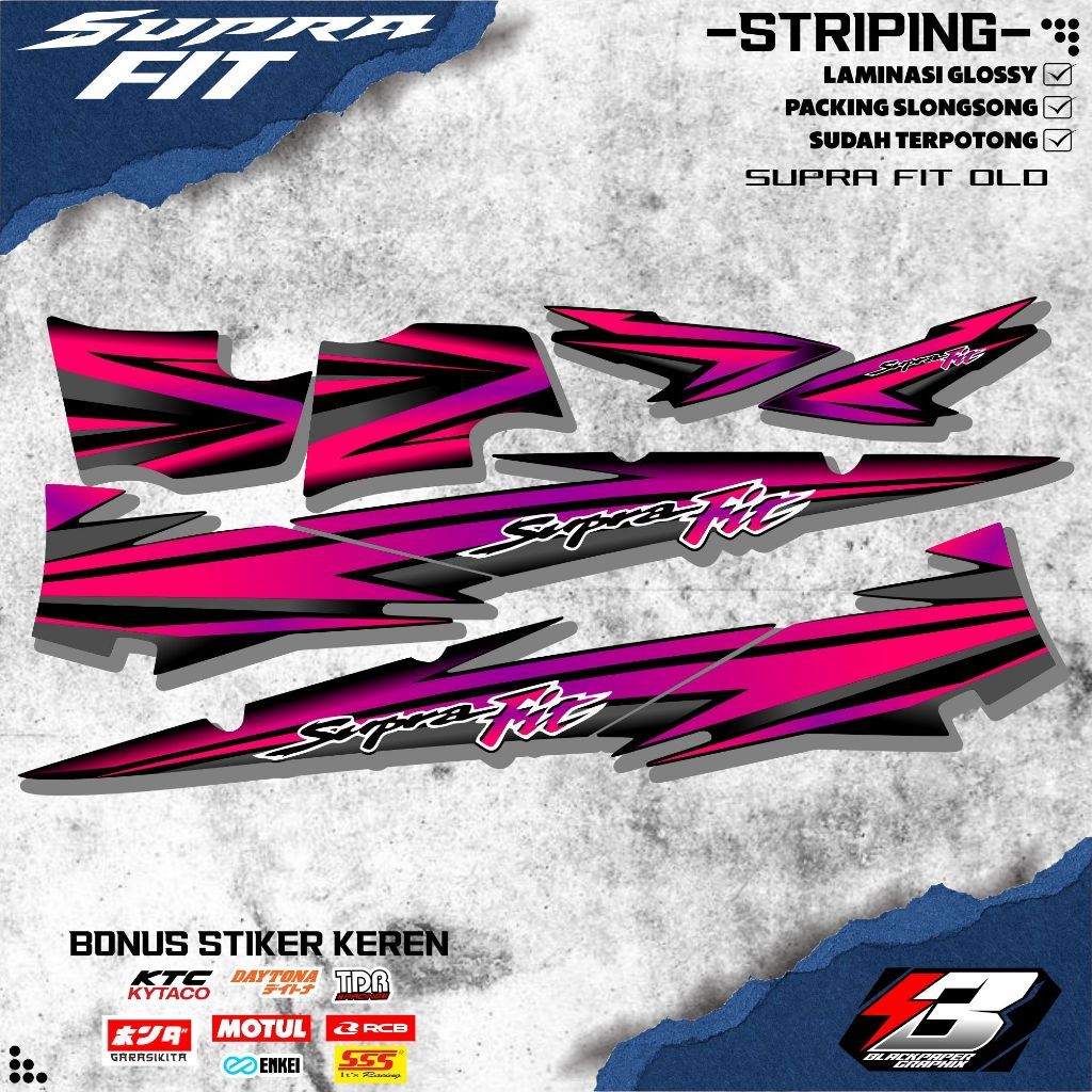 Striping Supra Fit Lama / Old / Stiker Supra Fit/ Sticker Supra Fit Lama / List Supra Fit
