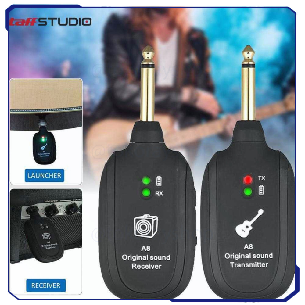 UHF Wireless System Gitar Transmitter Receiver - A8