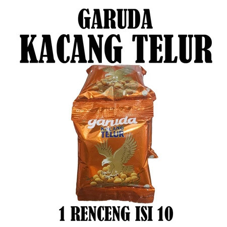 HM Garuda Kacang Telur Renceng 10x16gr / Snack Kacang Telur GARUDA FOOD
