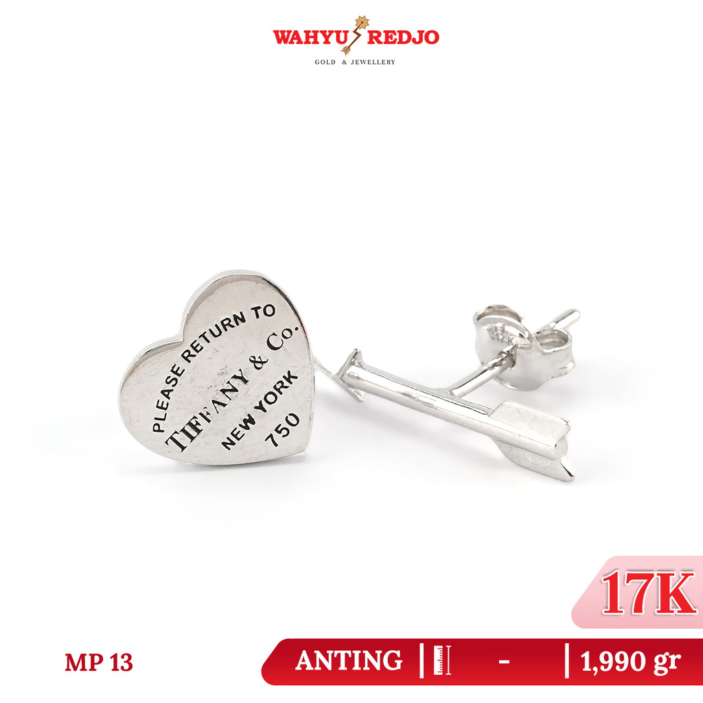 Anting-Anting Emas 17K Putih Tusuk Wahyu Redjo AN-17K-31738143-PMR