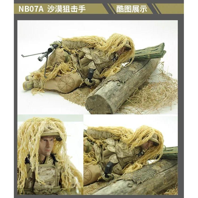 1/6 Scale Male Sniper with Barrett Military Plastic Collection Ornaments Doll Model for 12" Action F