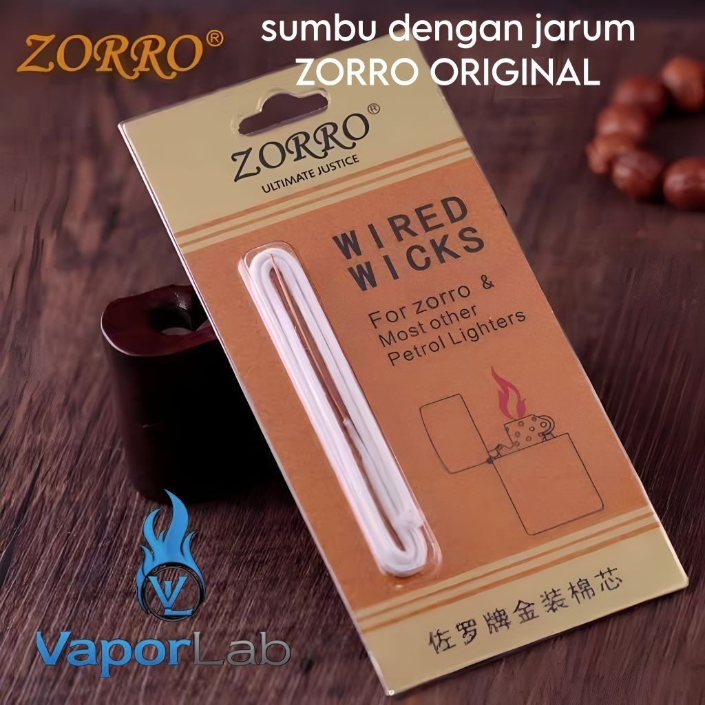 sumbu original zorro wick dengan ujung jarum untuk korek api kapas minyak oil lighter || Anisa Light