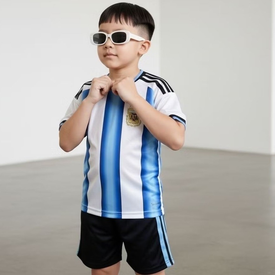 Jersey bola Argentina anak 2026 baju bola piala dunia anak / baju Jersey anak argentina