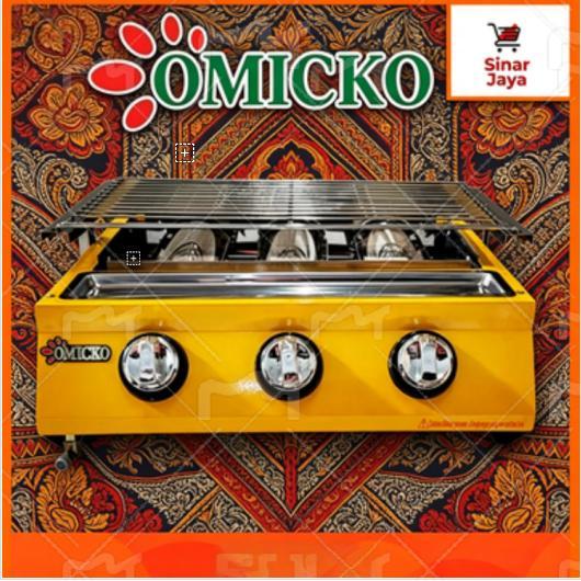 OMICKO Kompor Sosis Bakar / Kompor Panggang  3 Tungku