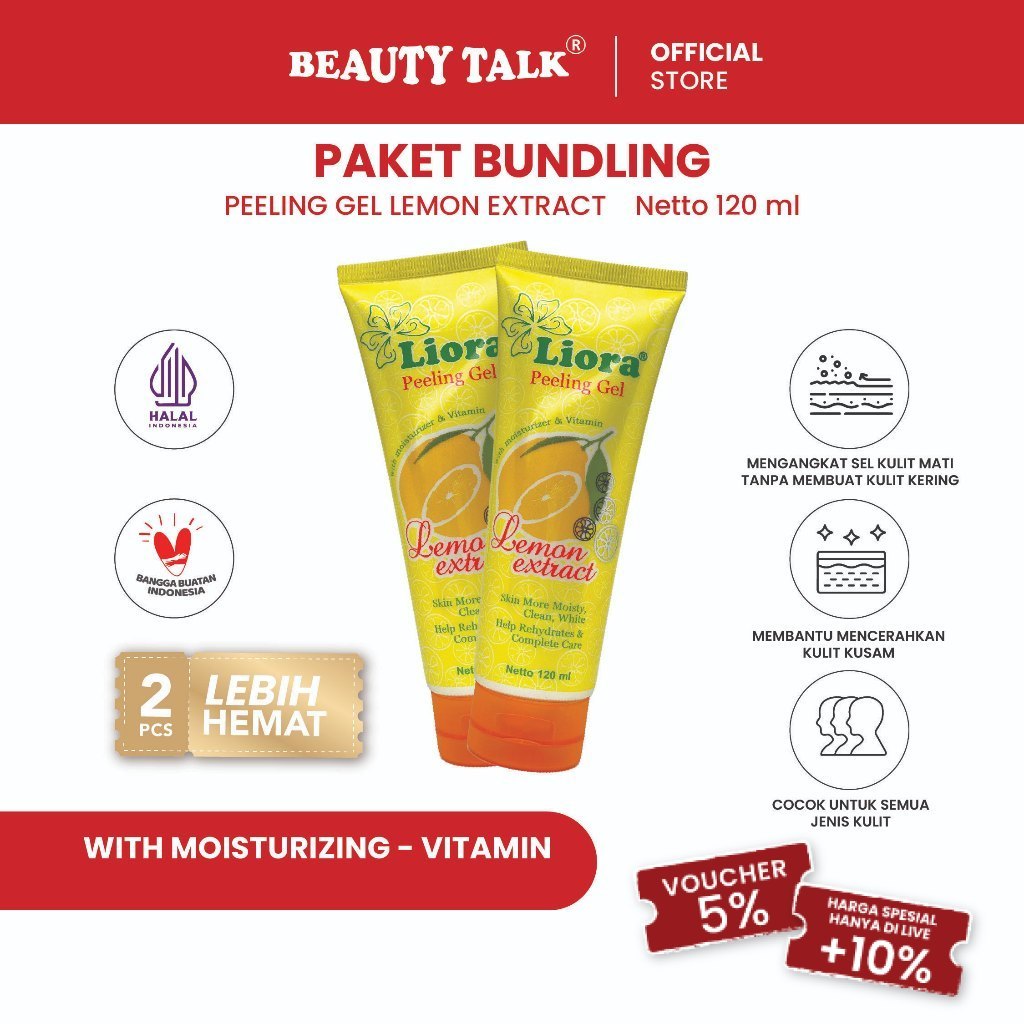 LIORA [ Bundling Hemat- 2Pcs]  Peeling Gel - 100 ML dan120 ML
