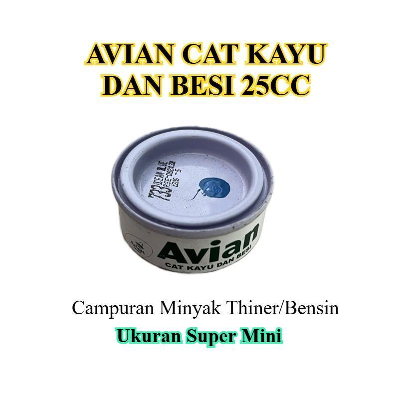 Cat Minyak AVIAN 25 cc Kayu dan Besi - Cat Avian Sintetis Mini Gloss Mengkilap - Cat Pagar Pintu Jen