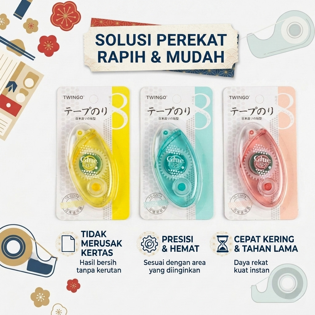 Tip Ex Roll Motif Karakter Lucu Correction Tape | Correction Tape Mini Estetik TG-G2519