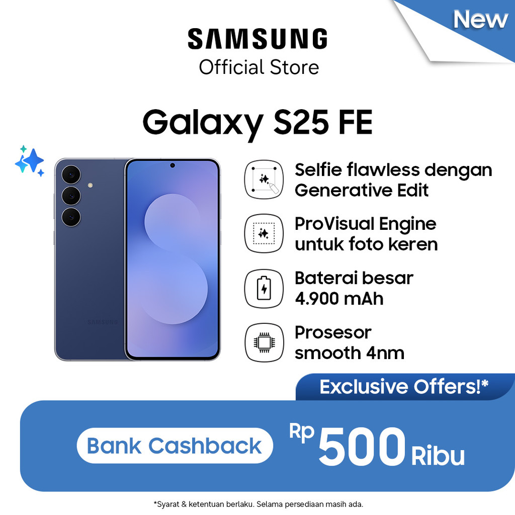 [Free Upgrade From 256GB] Samsung Galaxy S25 FE 8/512GB - Navy