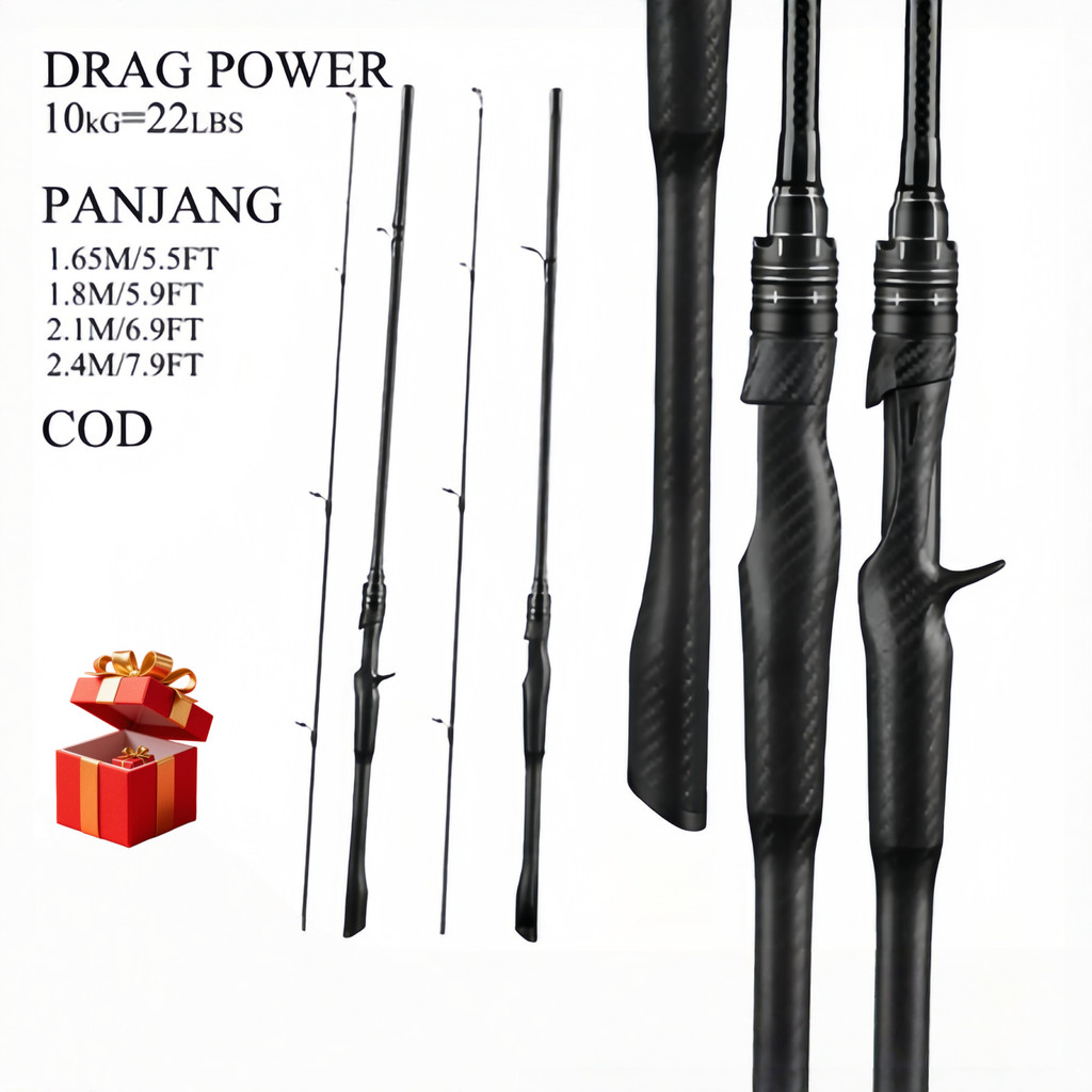 COD Fishing Rod Joran Batang Medium Pancing Rod Casting Rod Spinning Carbon UL Power Jigging Rod