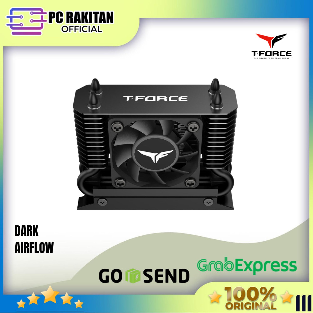 TEAM T-FORCE DARK AIRFLOW (M.2 HEATSINK + 2X HEATPIPES) BLACK 1Y