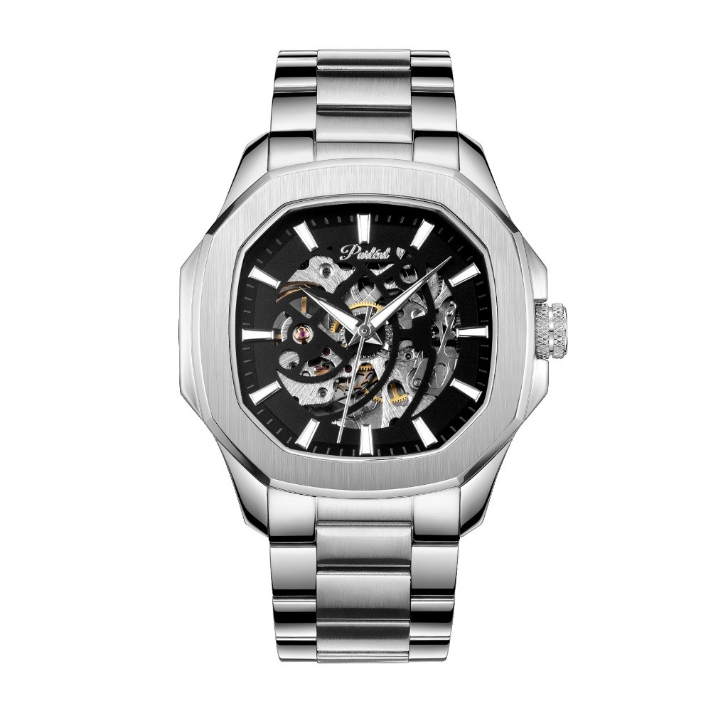 Parlent Gallant Vortex Edge Steel - Jam Tangan Pria 42mm, Automatic Movement, Waterproof 5ATM (50M),