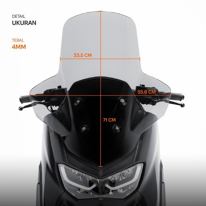Nemo Windshield Tinggi Tipe UK Warna New Nmax Connected 2020-2023 - Bening terlaris