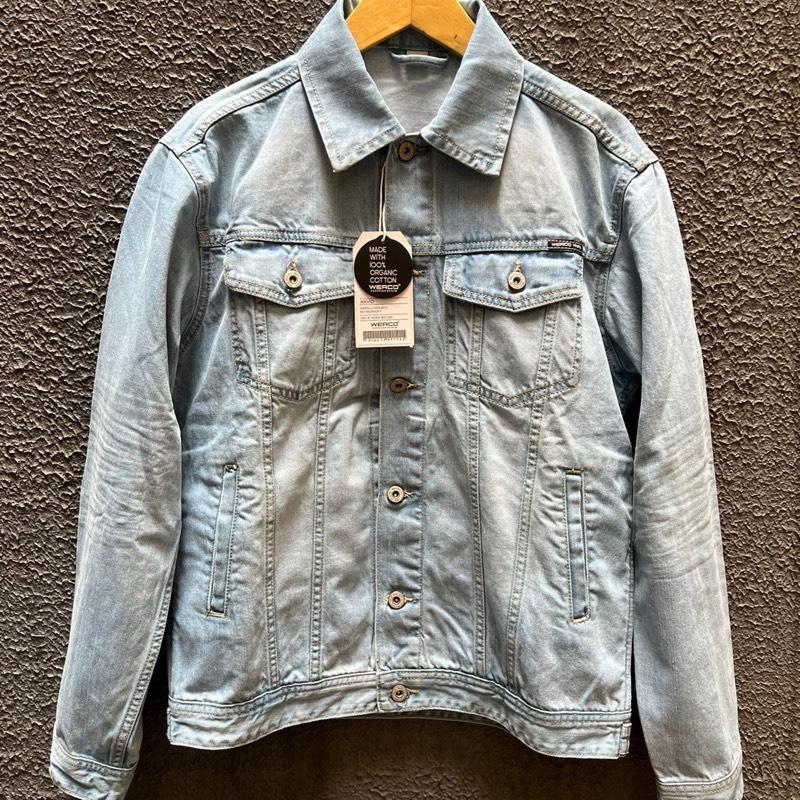 Jaket werco denim kancing aktif Pria Distro Casual