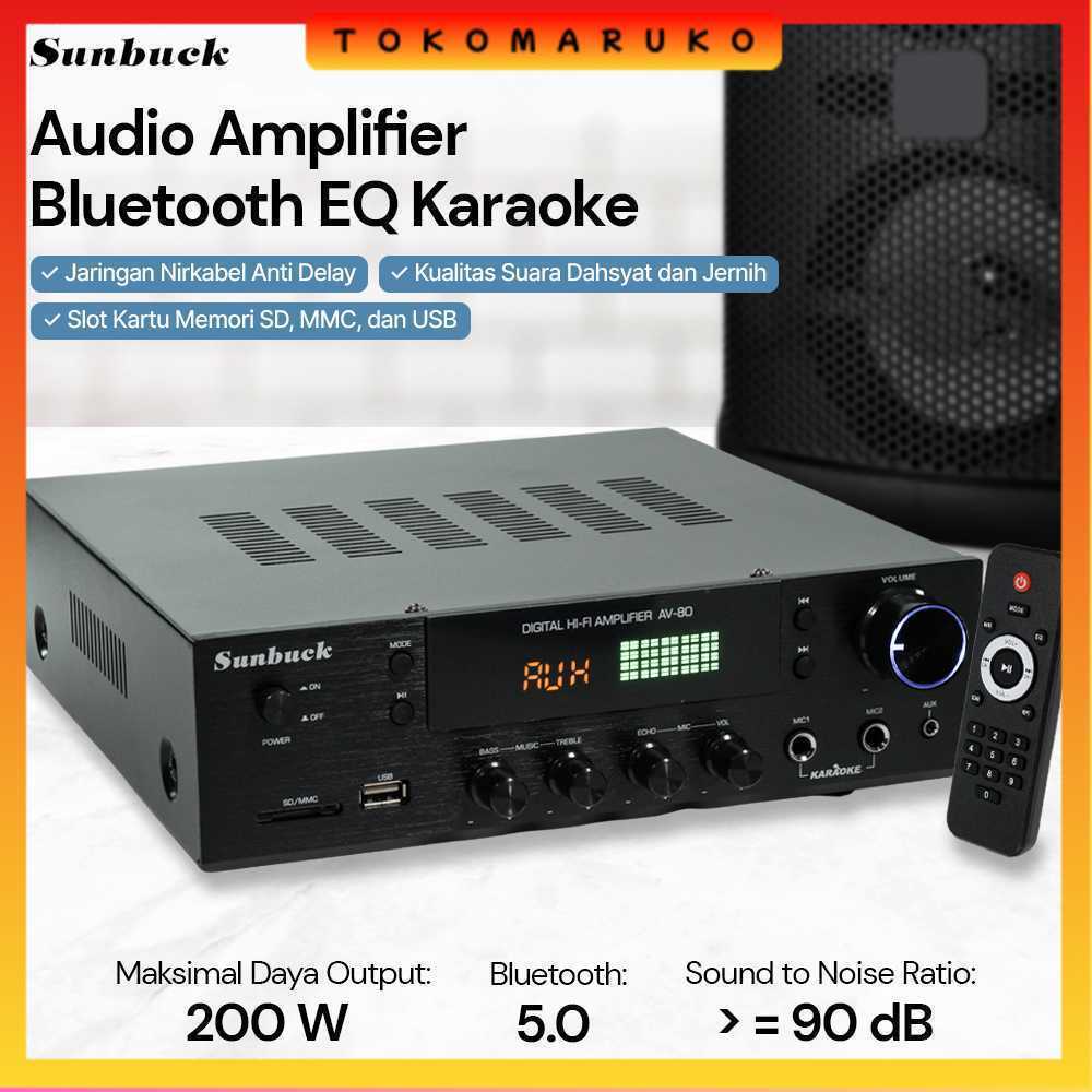 Sunbuck Audio Amplifier Bluetooth EQ Karaoke FM Radio 200W - AV-80