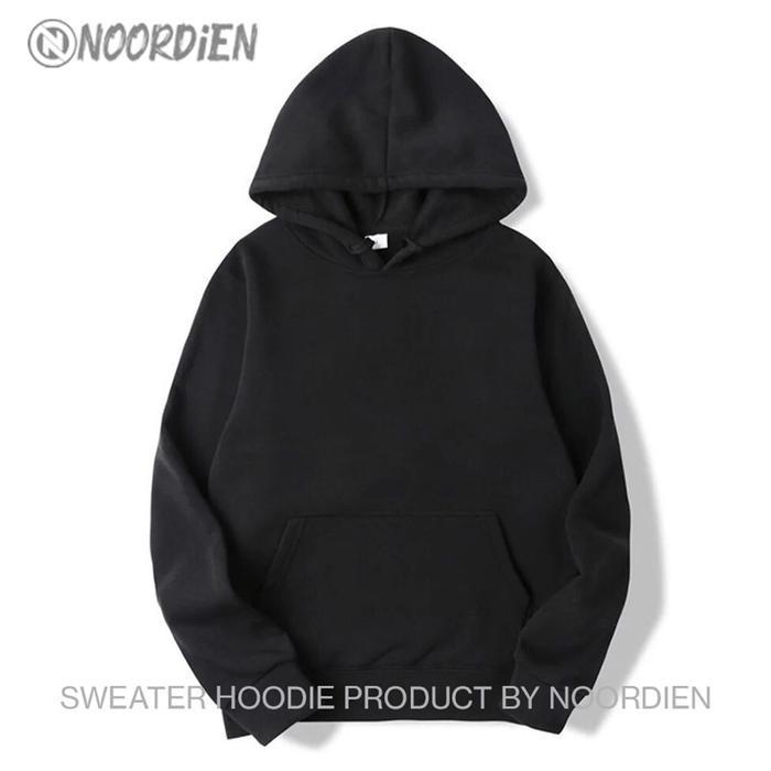 Mall Terlaris- NOORDIEN- Sweater Hoodie Polos  Bahan Katun Fleece Tebal Gramasi 280, Sweater hoodie 