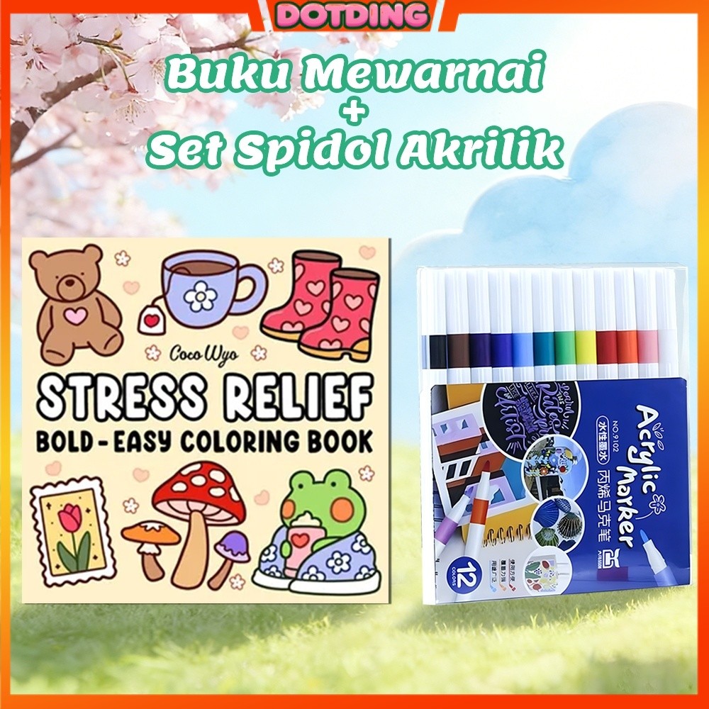 Buku Mewarnai Anak 46_56 Halaman _ Gambar Kartun Lucu untuk Aktivitas Melukis & Menggambar