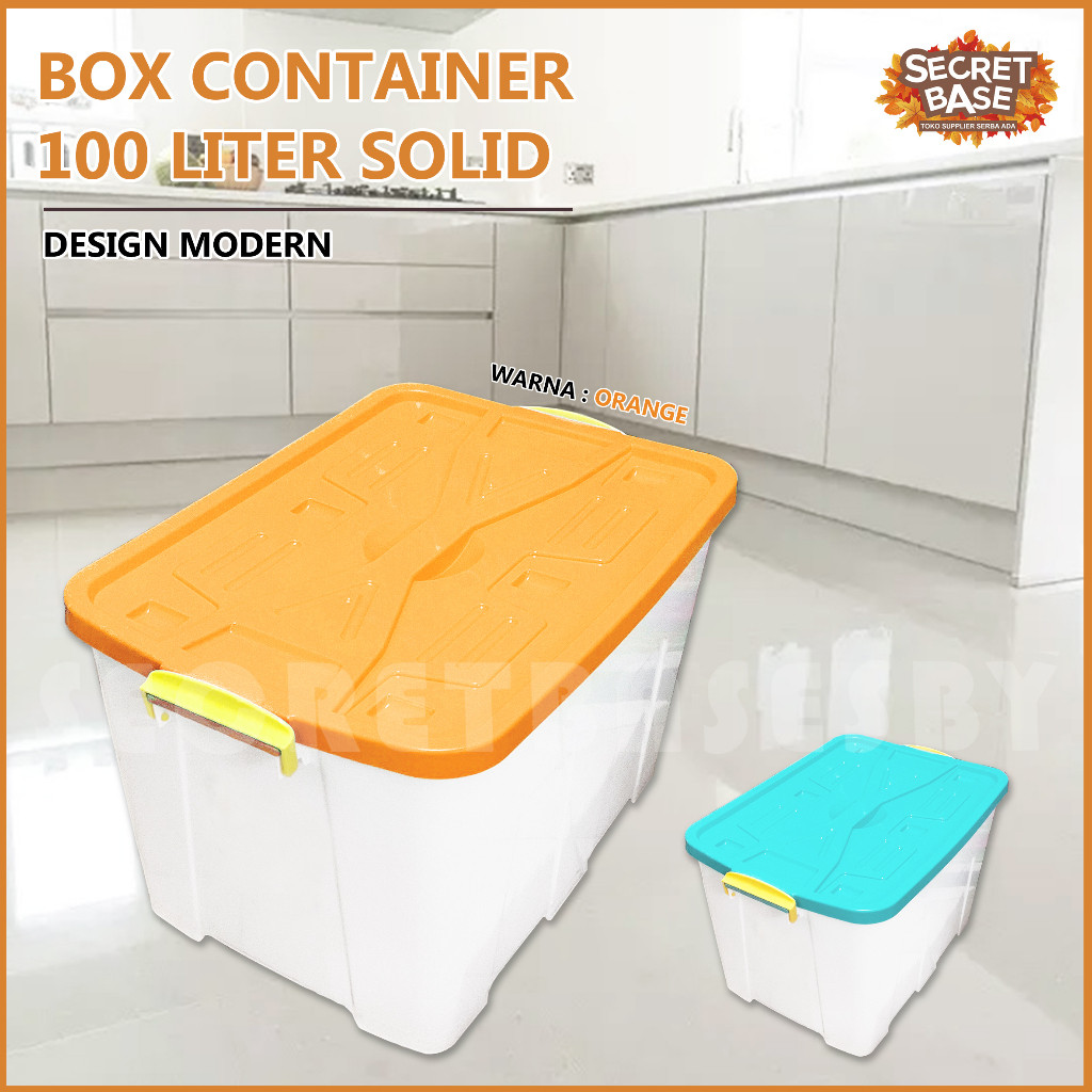 BOX CONTAINER 100 LITER + RODA - Kontainer Box / Container Box