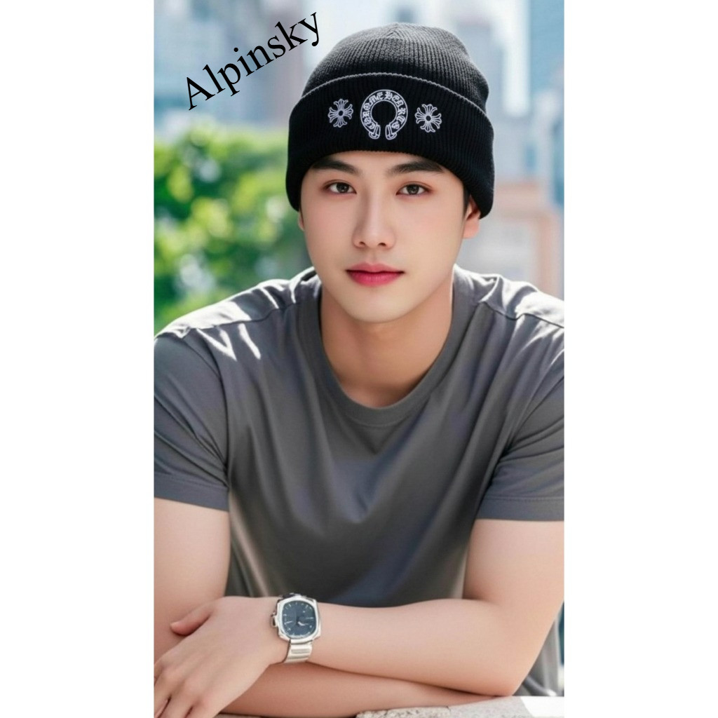 Beanie hat chrome / heart/ kupluk chrome