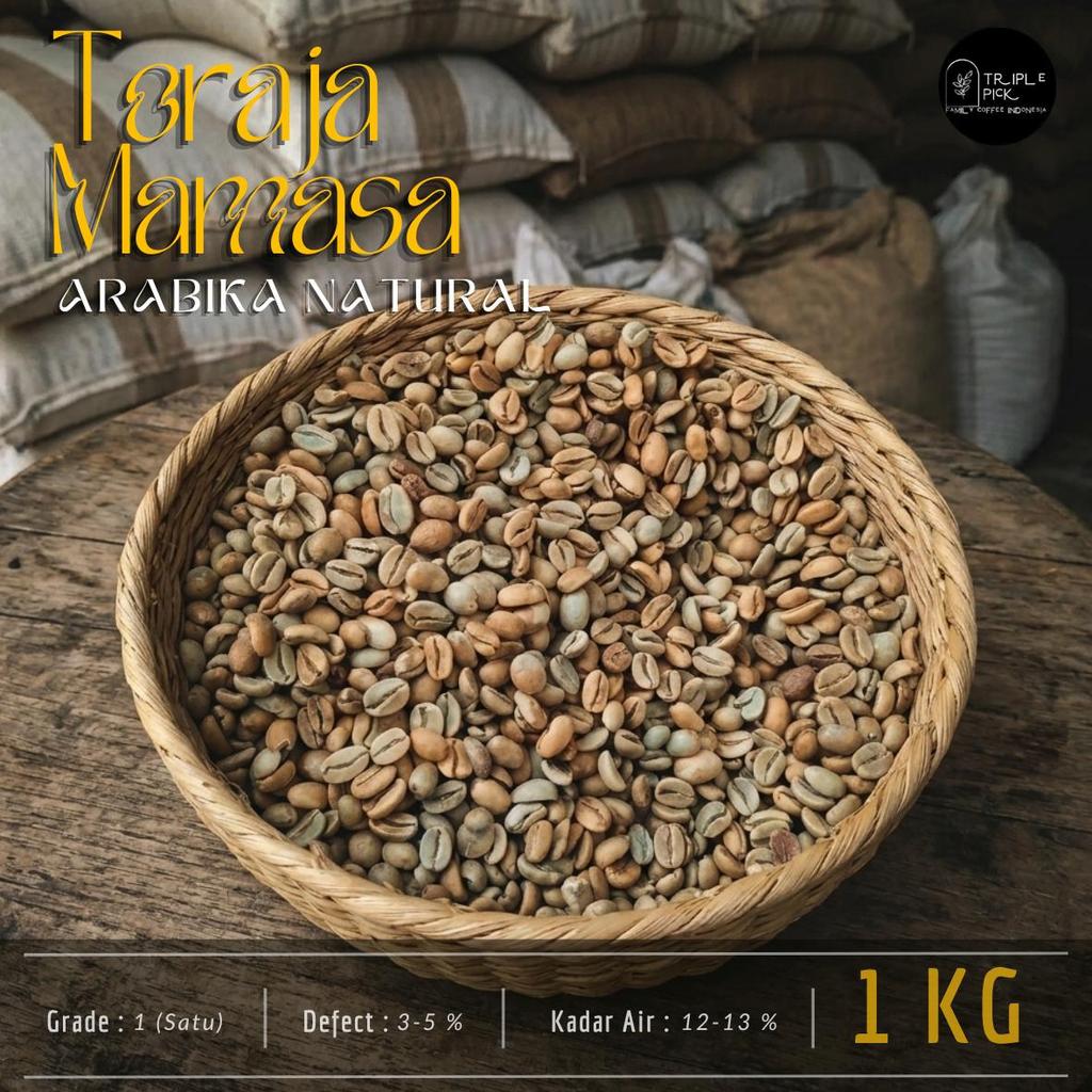 green bean / Biji kopi arabika toraja mamasa - natural TERMURAH