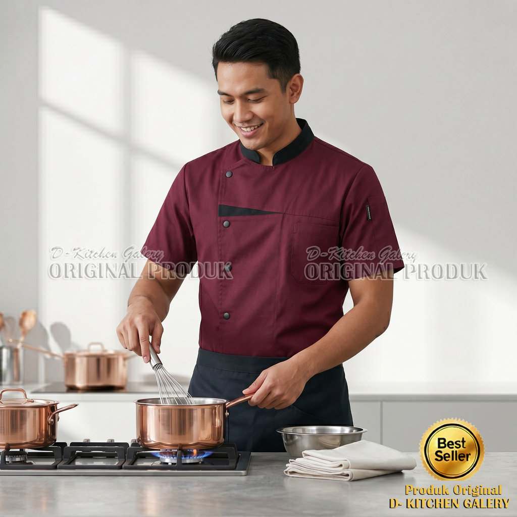Jacket Chef Seragam Premium Original Store Konveksi Baju Koki Pria dan Wanita Baju Koki Chef Atasan 