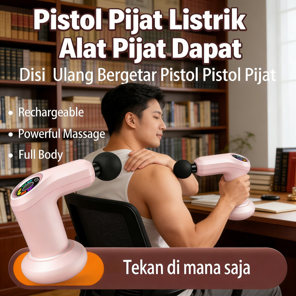Bergetar Pistol Pijat Pistol Alat Ulang Dapat Listrik Listrik Portabel Pijat