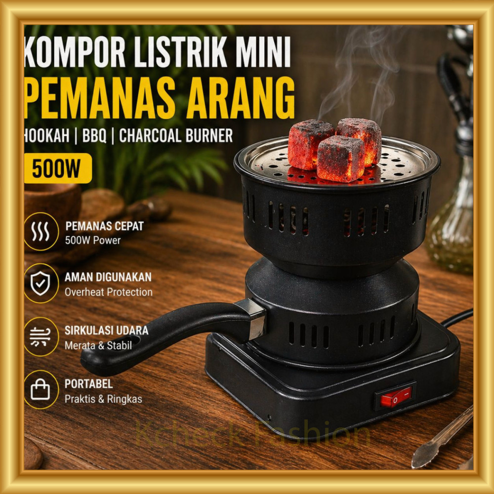 Kompor Listrik Mini Pemanas Arang Hookah BBQ Charcoal Burner 500W -SP778