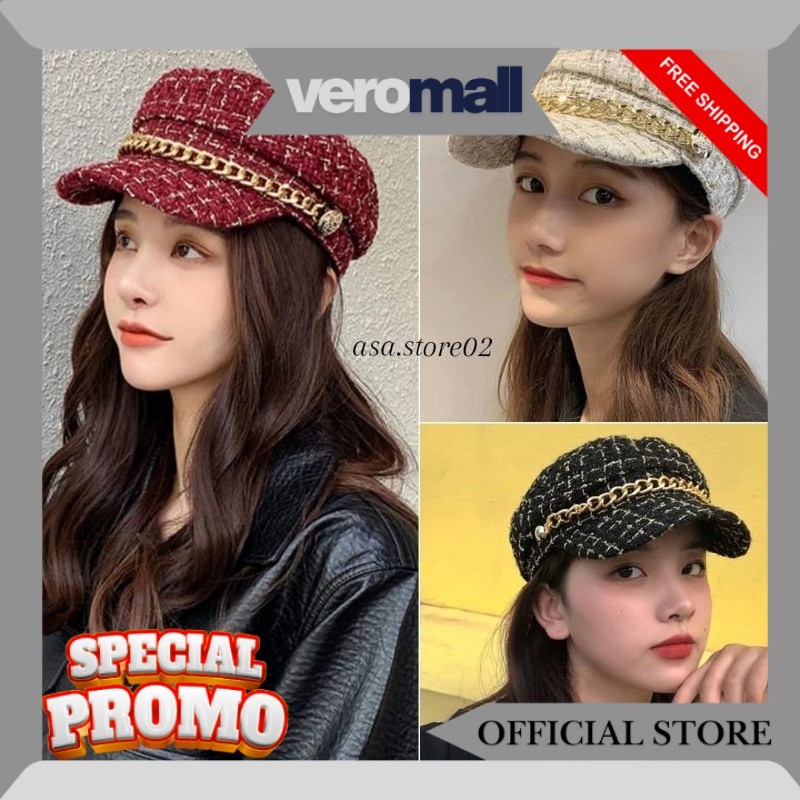 Topi Baret Korea Gaya Retro Untuk Pria Wanita JM