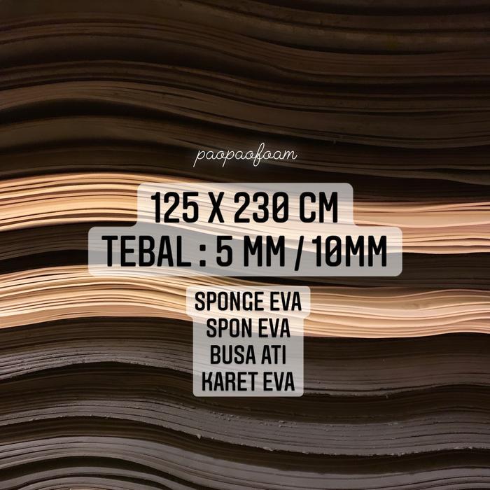 Spon Eva 5mm 10mm / Busa Ati / Sponge Sandal / Karet Eva Matt - 5mm HITAM