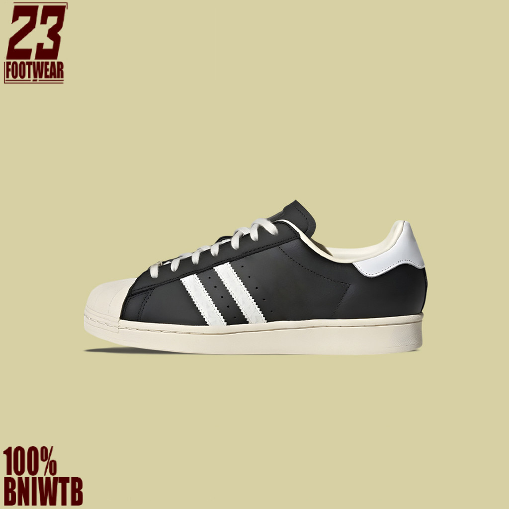 Sepatu Sneakers Adidas Superstar Core Black Cloud White Brand New In Box Unisex