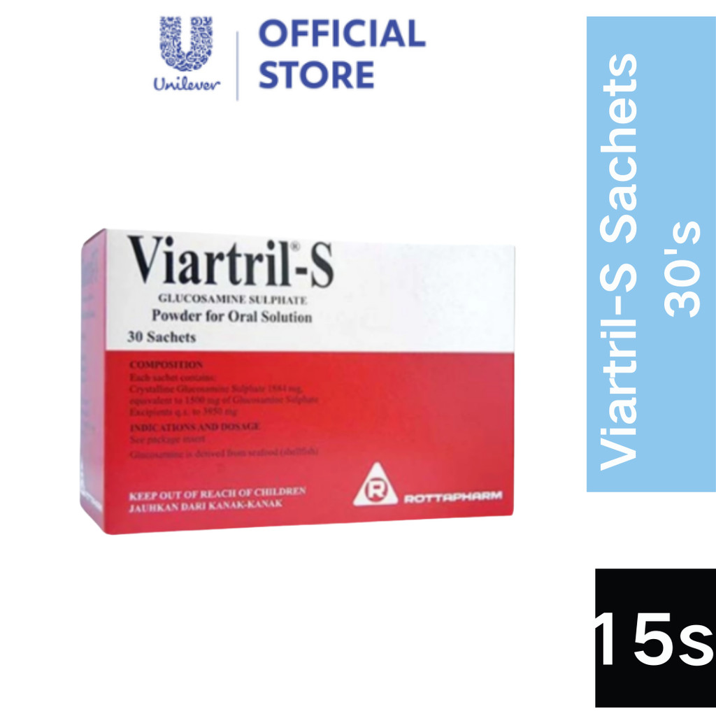 1 kotak gratis 1 vvip Stok tersedia Viartril-S 1500mg Glucosamine Sulphate Powder 30 sachet kopi