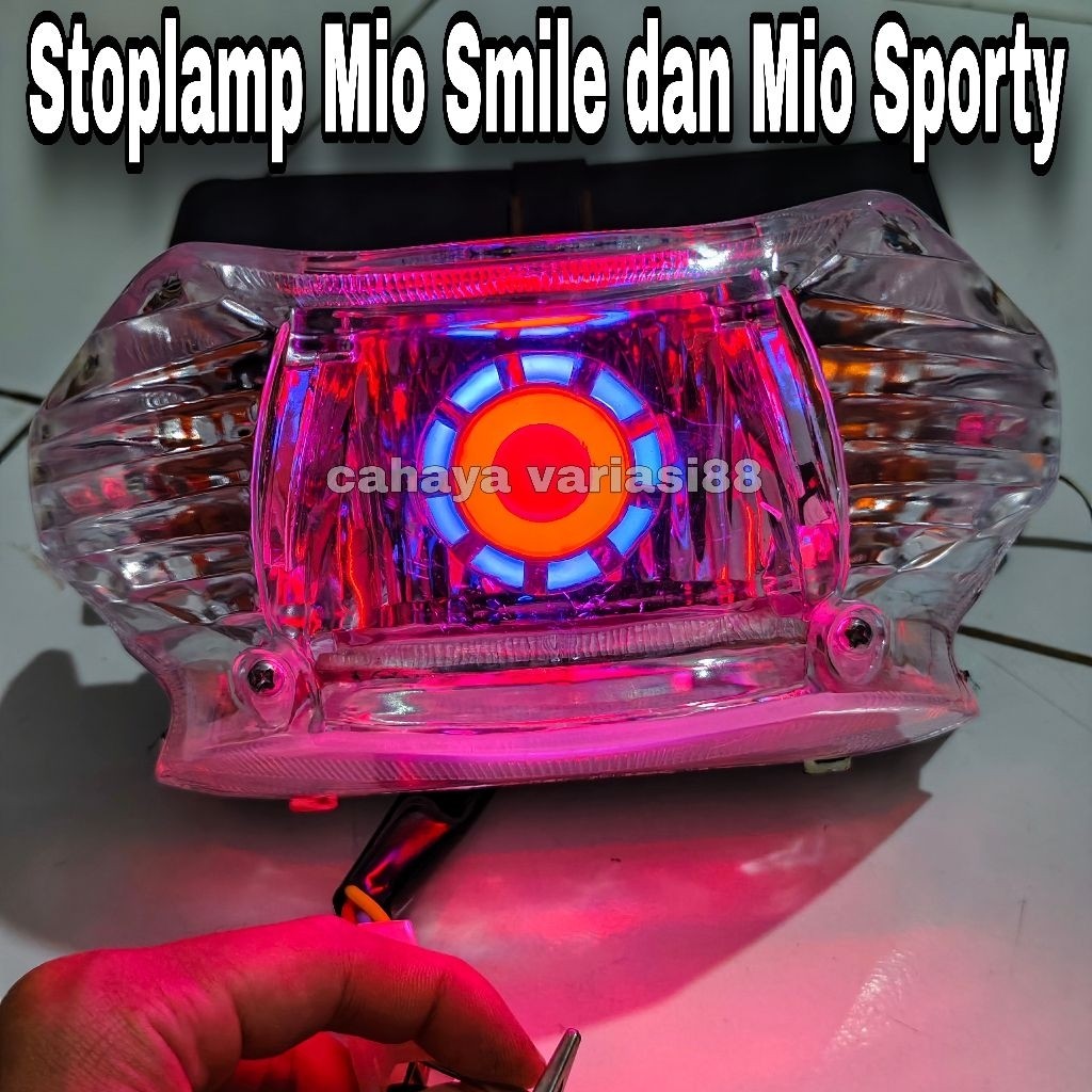 (maju tekno) Stoplam Lampu Stop Belakang Mio Sporty Custom Projie Plus Sein Refektor Lampu Stop Bela