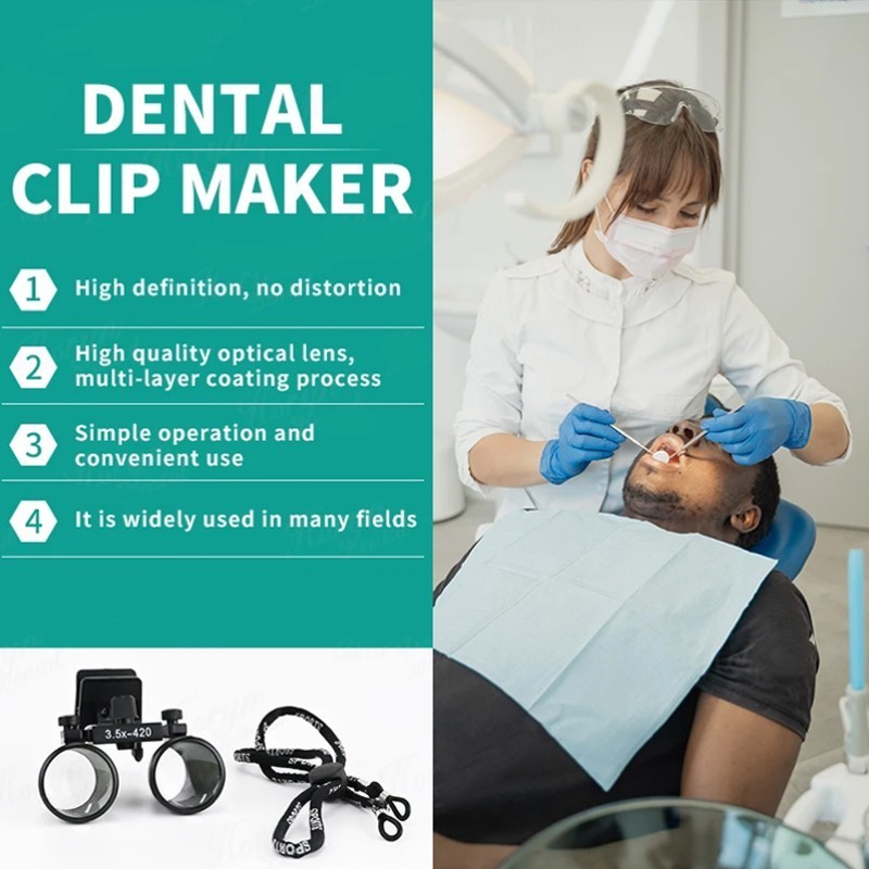 Dental Loupe 3.5X Clip On Magnification Kacamata Pembesar Dokter Gigi