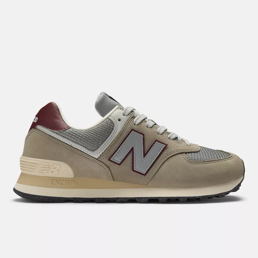 Sepatu Sneakers Unisex New Balance 574 Arid Stone Monarch Burgundy Original U574SKB