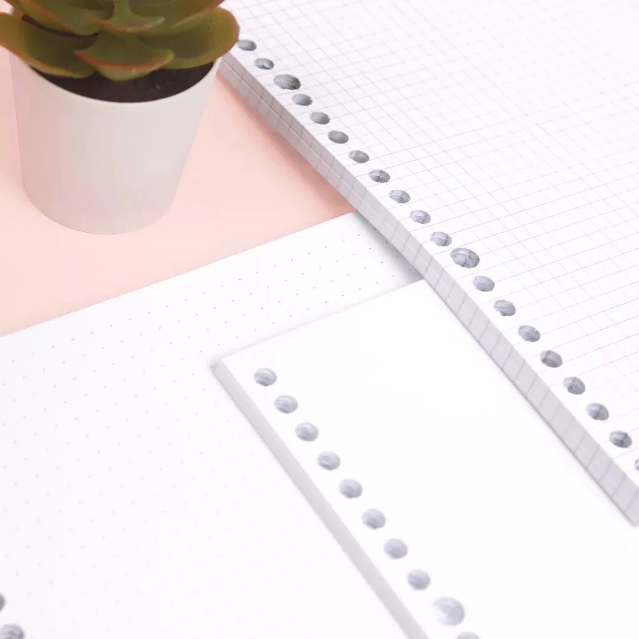CN Loose Leaf Kertas Binder Bergaris Polos A7 B7 30 Lembar S-NB000