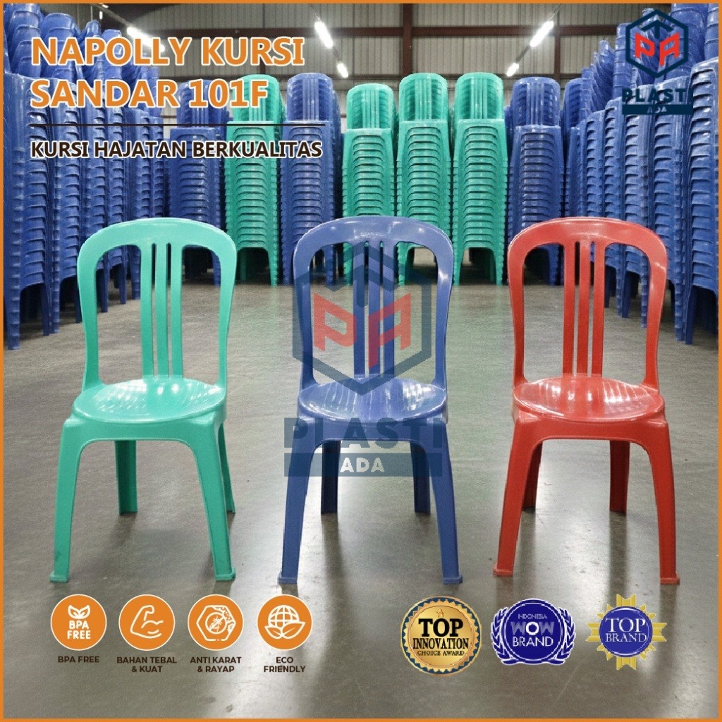 NAPOLLY KURSI SANDAR F 101 - Kursi Sandar Plastik / Kursi Hajatan / Kondangan