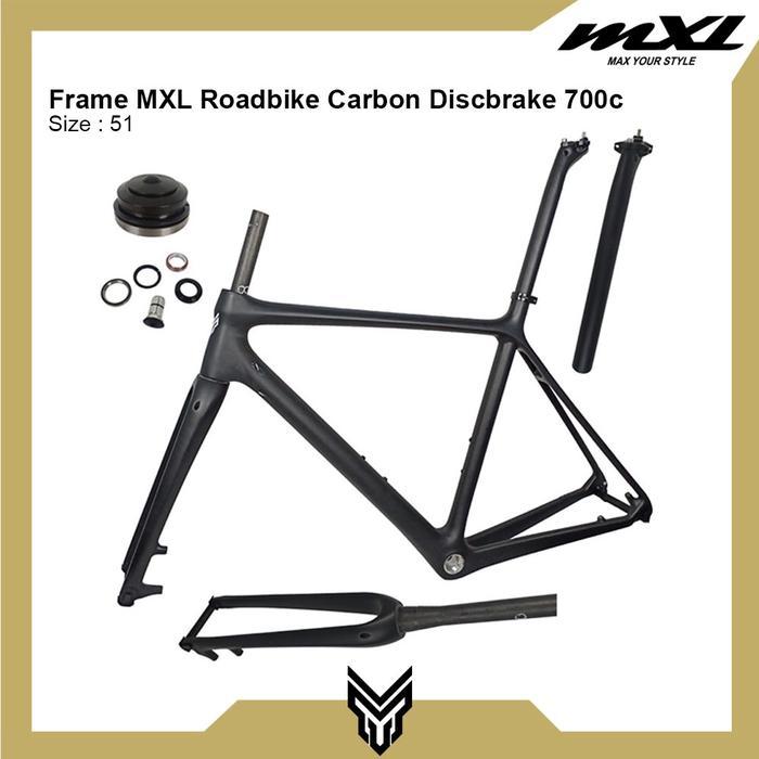 MXL Frame Sepeda Carbon Hybrid 700c Discbrake Road Bike Cycling - 51