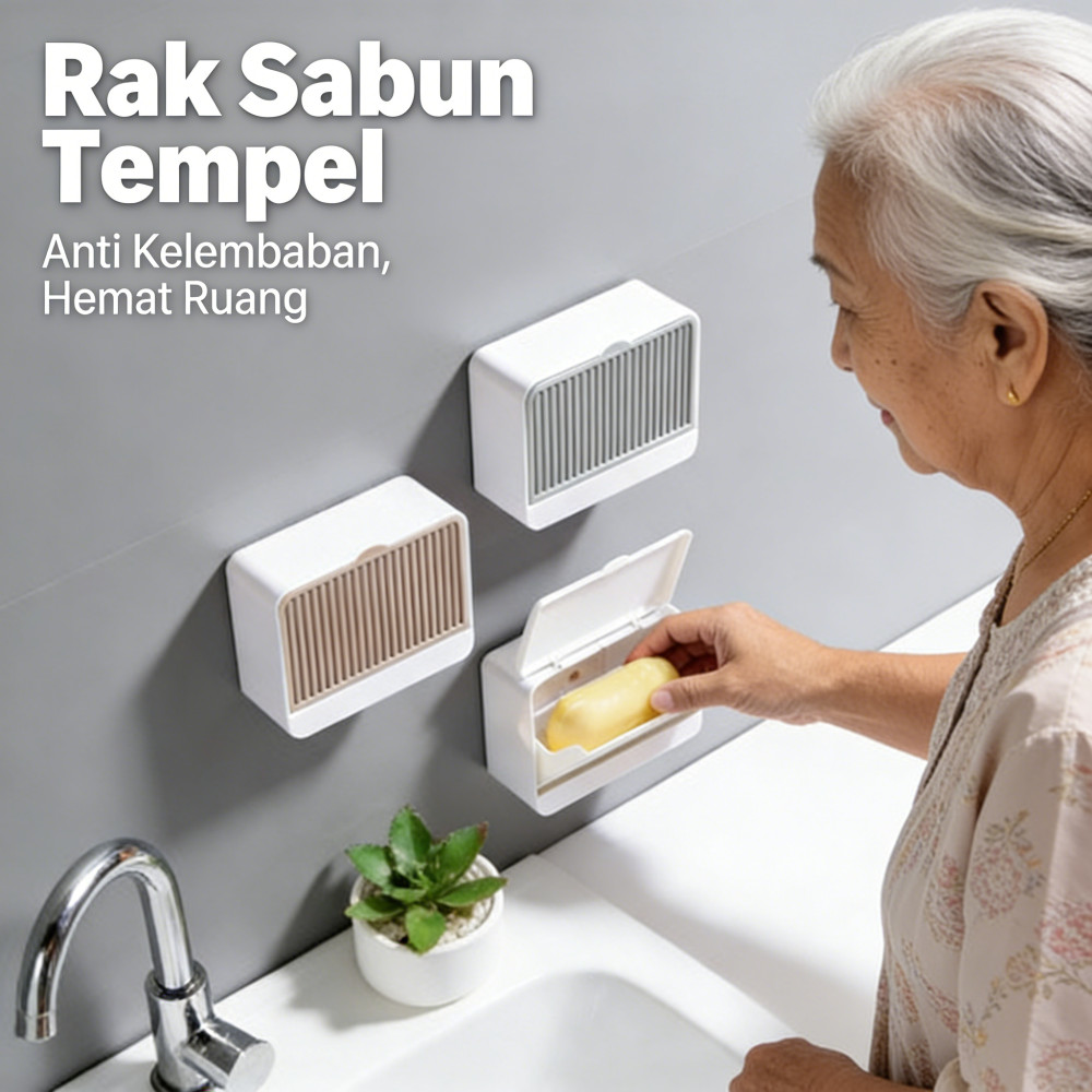 Rak Sabun Tempel Dinding Tempat Mandi Rak Plastik Rak Sabun Tempel Gantung