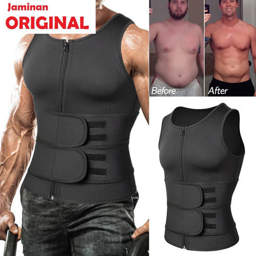 Korset Pembentuk Badan Pria Shaper Waist Trainer Fat Burner / Korset Pria / Korset Sixpack