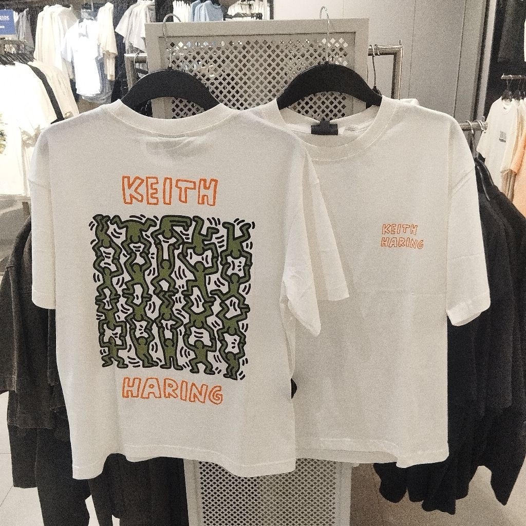 Tshirt H&M Man x KEITH HARING JASTIP T-Shirt Pria Wanita