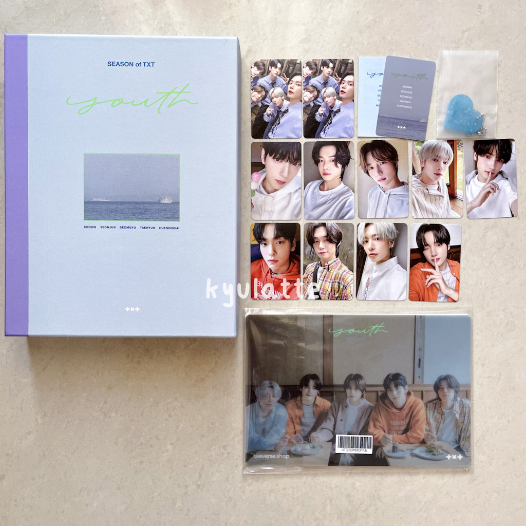 Termurah (ready stock) season of txt youth photobook photocard outbox keychain digital code dango pu